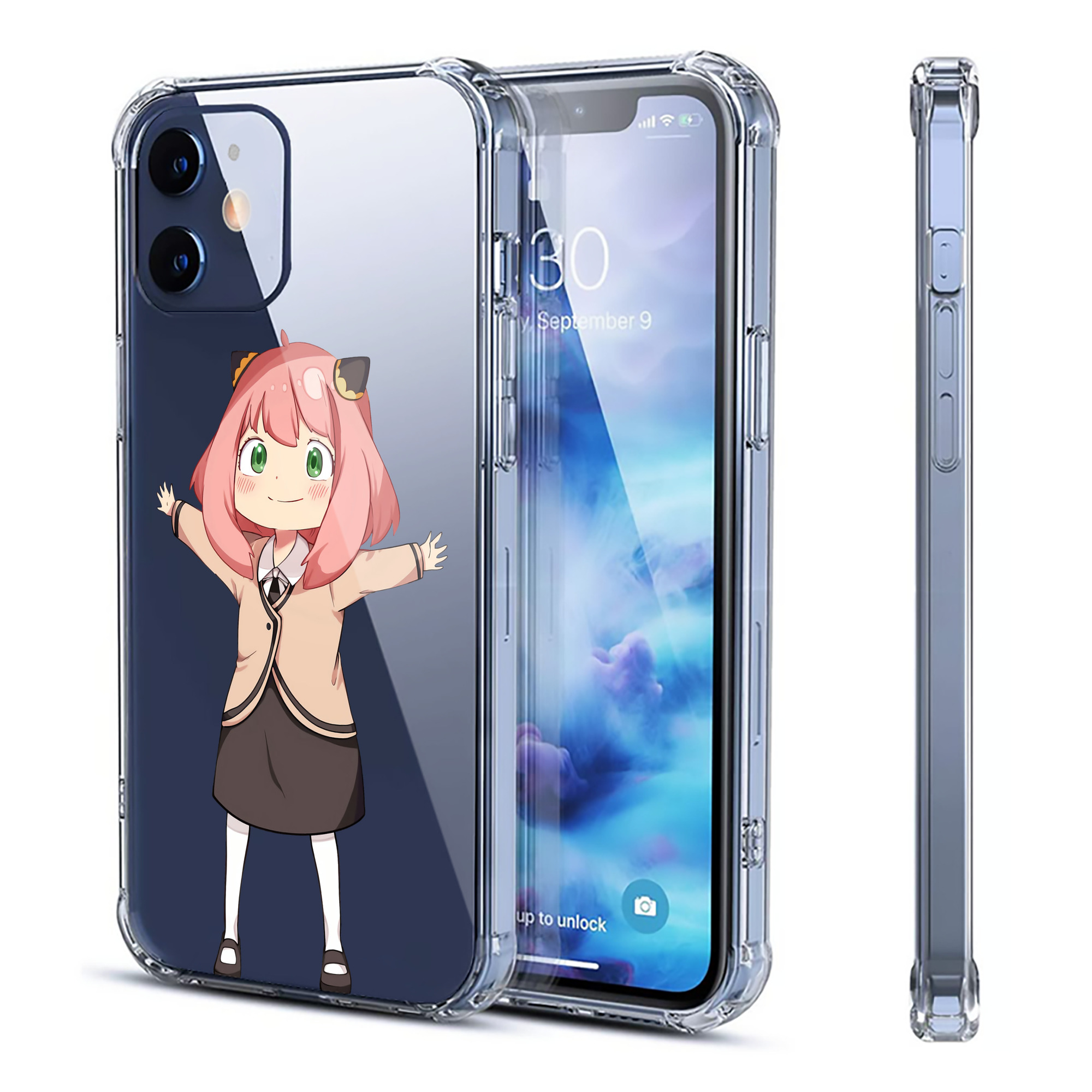 （画像用） SPY×FAMILY间谍家家酒 【iPhone 12シリーズ対応】透明スマホケース（クリアソフトケース）